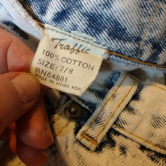 Vintage Traffic Lacy Acid Wash Ripped Jeans 7 - Picture 7 of 8